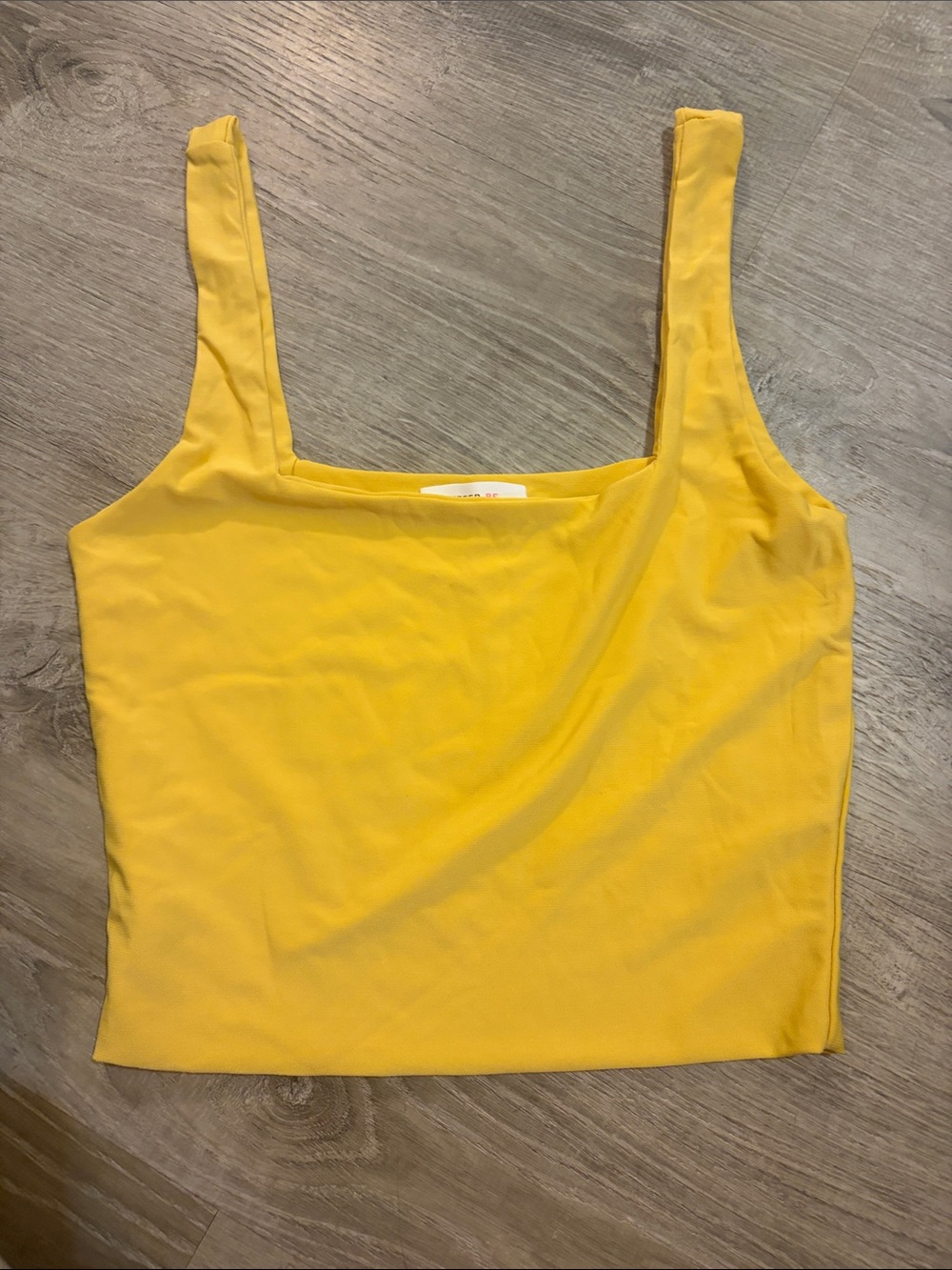 Better Be Bright Yellow Square Neck Tank